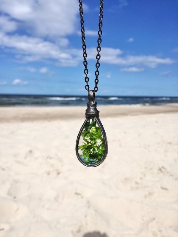 Свадьба - Real Moss Necklace, moss terrarium, natural moss, Green Moss Pendant , Moss Jewelry, Woodland Necklace Botanical Necklace