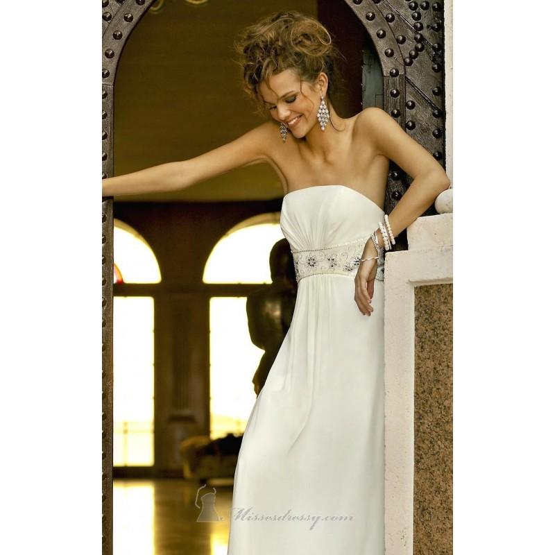 Mariage - Beaded Strapless Chiffon Gown by Alexia II 914 New Arrival - Bonny Evening Dresses Online 