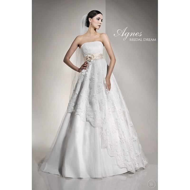 زفاف - Agnes 10602N Agnes Wedding Dresses Platinium Collection - Rosy Bridesmaid Dresses
