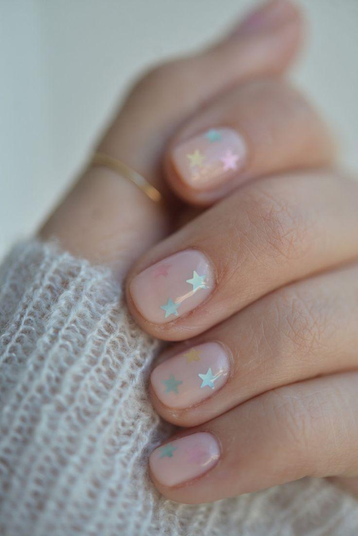 Hochzeit - Star Sequin Nails