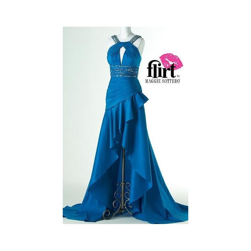 Hochzeit - Flirt High Low Taffeta Prom Dress with Stunning Beaded Straps P5605 - Brand Prom Dresses