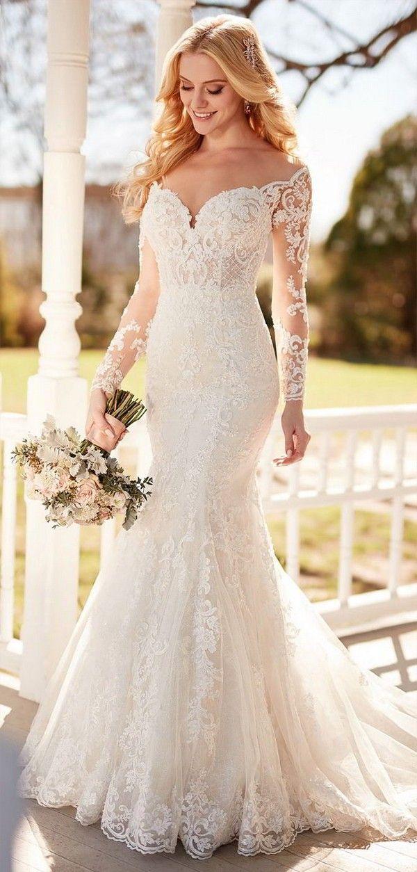 Hochzeit - Top 10 Gorgeous Wedding Dresses With Long Sleeves For 2018 Trends