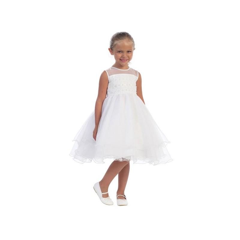 Mariage - White Illusion Neckline Dress Style: D5506 - Charming Wedding Party Dresses