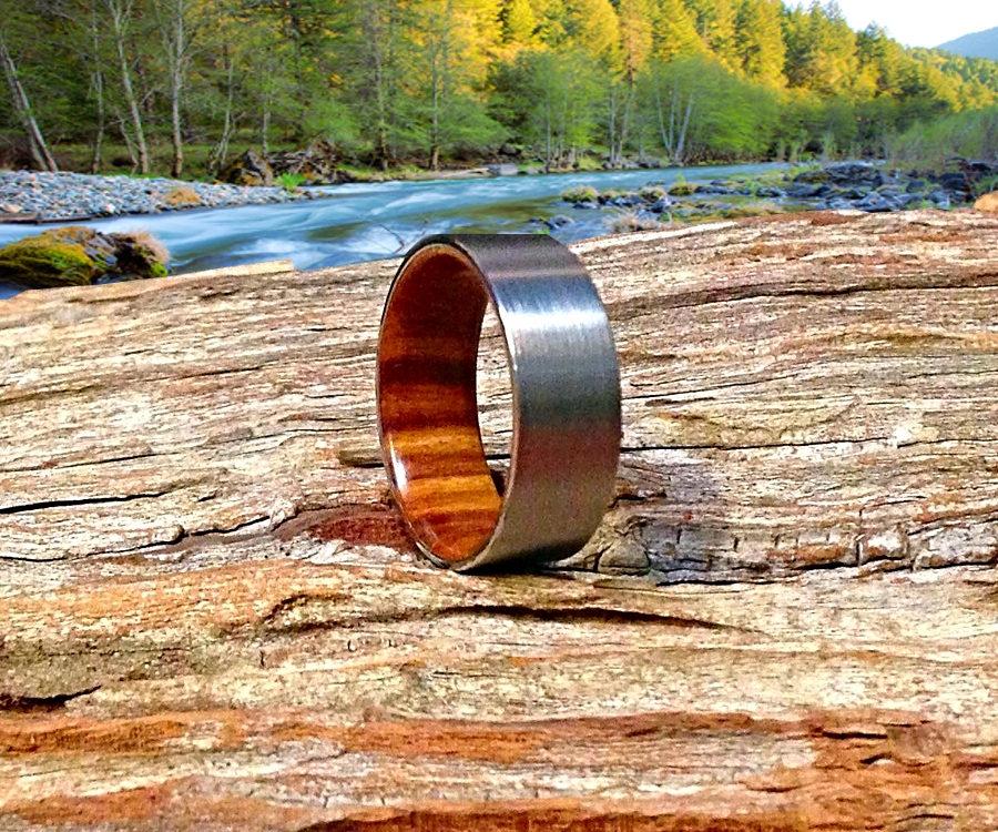 Свадьба - Mens Wedding Band, Wood Ring, Wooden Wedding Ring, Tungsten Wedding Band Meticulously Handmade from Lignum Vitae  - Waterproof!