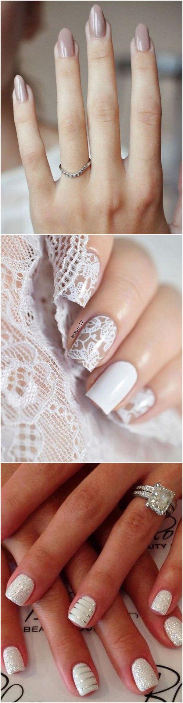 Mariage - 12 Perfect Bridal Nail Designs For Your Wedding Day