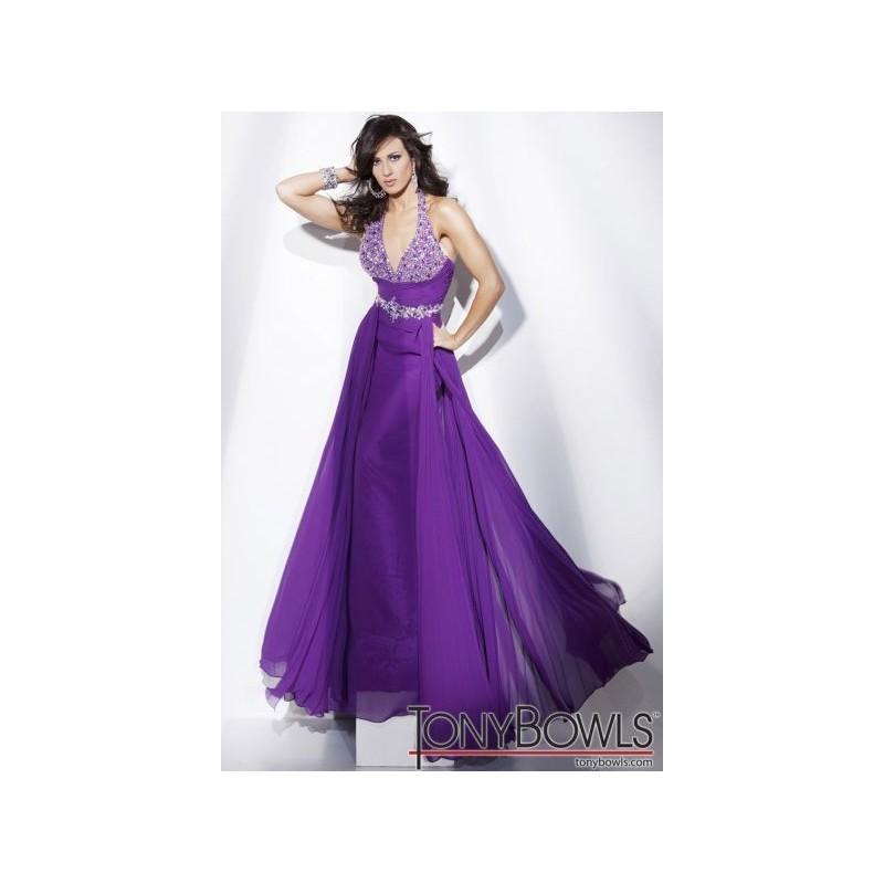 زفاف - Tony Bowls Collection Jeweled Empire Halter Pageant Dress 211C59 - Brand Prom Dresses