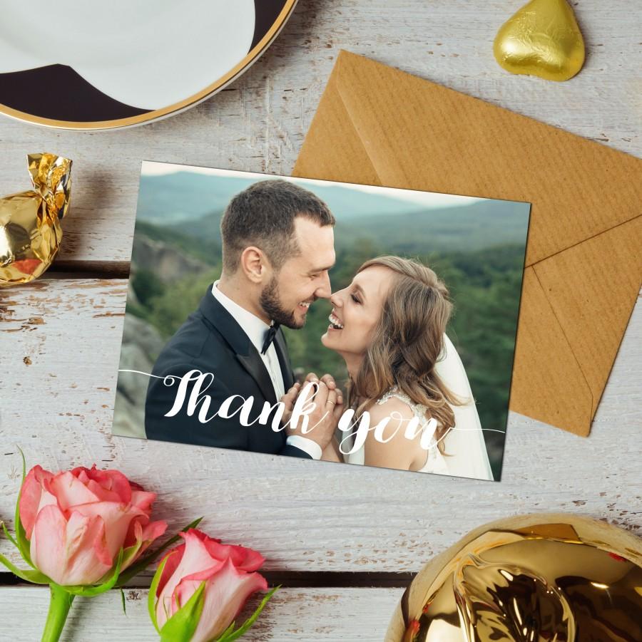 Wedding - EXQUISITE, Wedding Thank You Cards With Photo, Wedding Thank You Cards, Wedding Photo Thank You Card, Thank You Notes, Thankyou Cards
