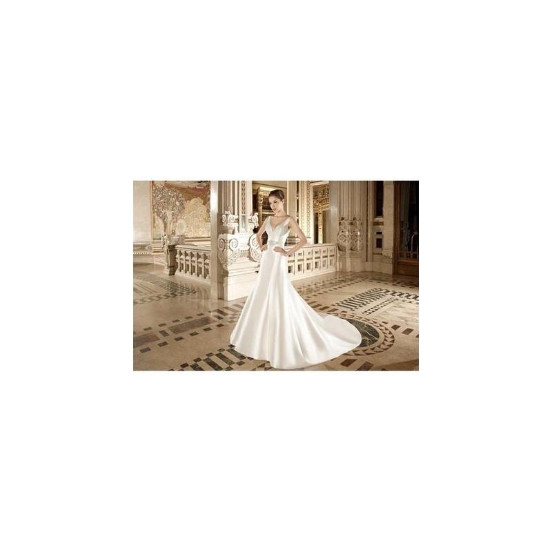 زفاف - Vestido de novia de Demetrios Modelo 3224 - 2015 Evasé Pico Vestido - Tienda nupcial con estilo del cordón