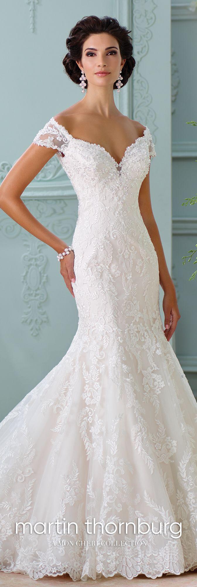 Wedding - Off-The-Shoulder Embroidered Lace Wedding Dress- 116201 Aura