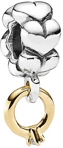 Wedding - Pandora 14K & Silver Diamond Wedding Ring Dangle Charm