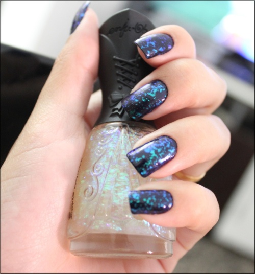 Mariage - Black Holographic Nails