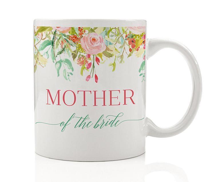 زفاف - Floral Mother Of The Bride Mug
