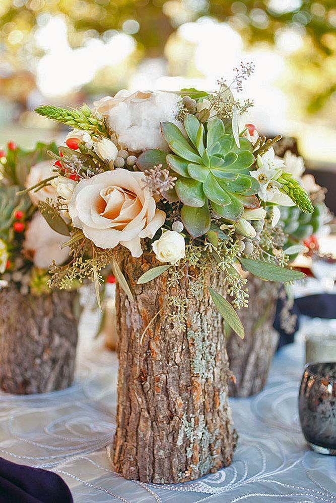 Mariage - Wooden Centerpiece