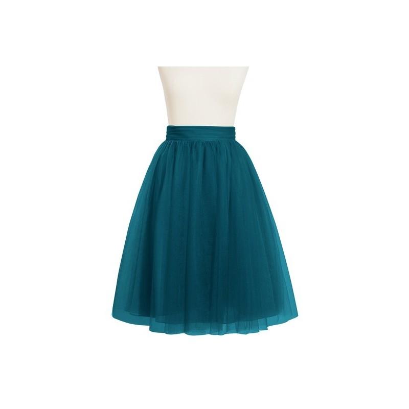 زفاف - Ink_blue Azazie Sylvie - Knee Length Tulle Dress - Charming Bridesmaids Store