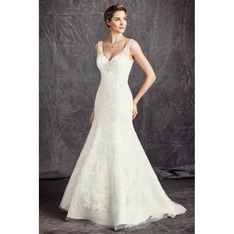 زفاف - Style BE292 by Ella Rosa - V-neck Sleeveless Lace Semi-Cathedral Mermaid Floor length Dress - 2018 Unique Wedding Shop