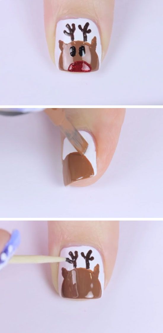 Wedding - 20 Adorable Christmas Nail Designs & Step By Step Tutorials