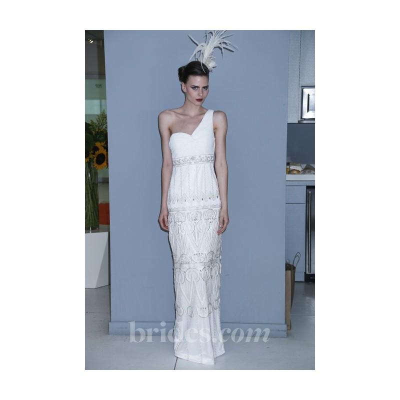 Hochzeit - Sue Wong - Fall 2013 - One-Shoulder Beaded Taffeta Sheath Wedding Dress - Stunning Cheap Wedding Dresses