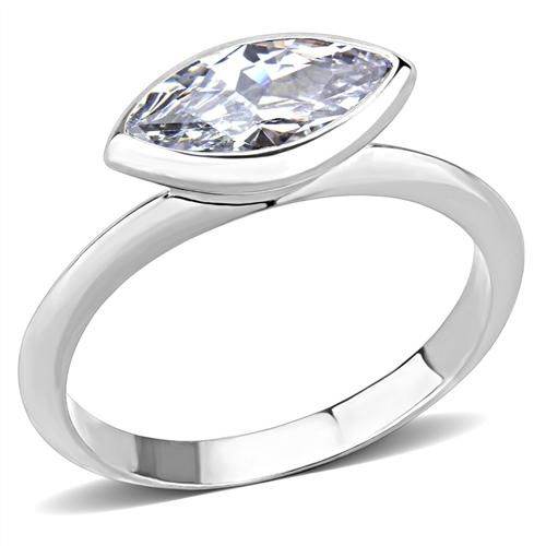 زفاف - A Perfect 1.1CT Marquise Cut Russian Lab Diamond Bevel Set Ring