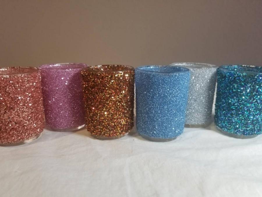 زفاف - Glitter votives  1.99 each