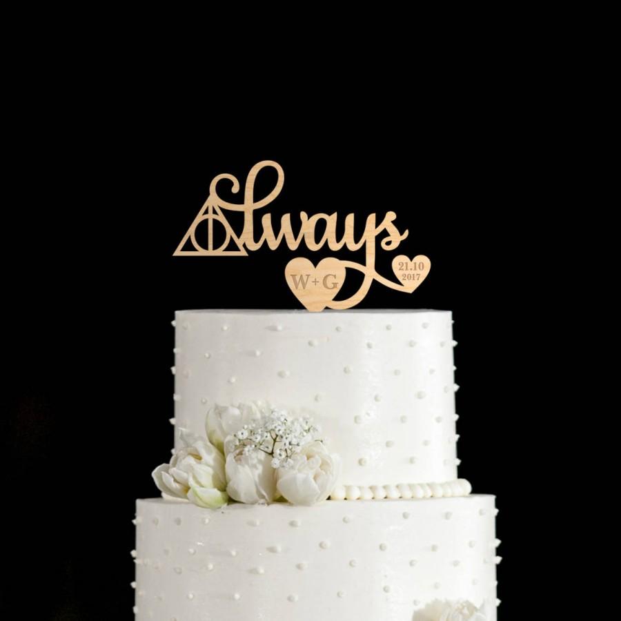 Hochzeit - Always cake topper,always cake toppers for wedding,always wedding cake topper,always wedding topper,always cake topper harry potter,6662017