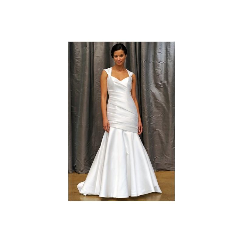 زفاف - Judd Waddell FW14 Dress 3 - Fall 2014 White Fit and Flare Judd Waddell Full Length Sweetheart - Rolierosie One Wedding Store