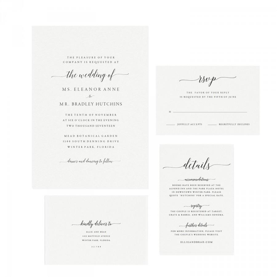 Adel Instant Printable Wedding Invitation Template Calligraphy 