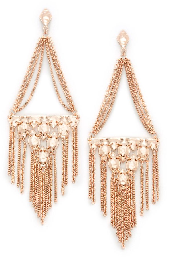 Mariage - Mandy Statement Earrings in Rose Gold