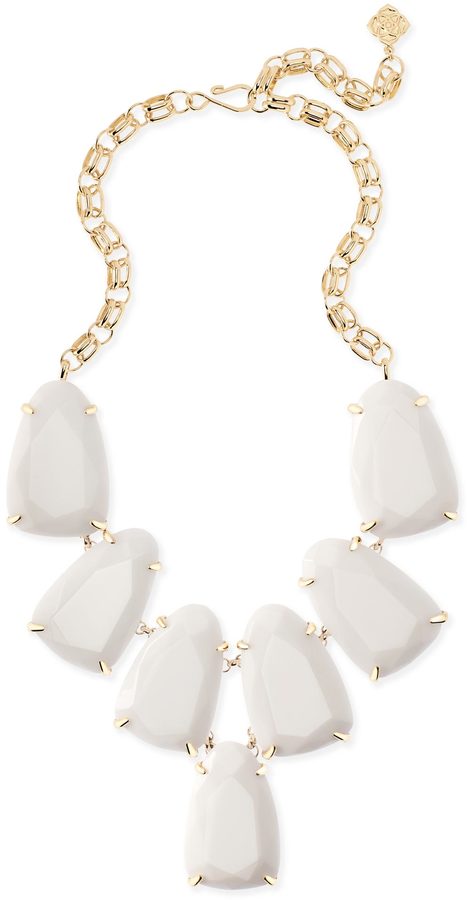 Mariage - Harlow Statement Necklace in White