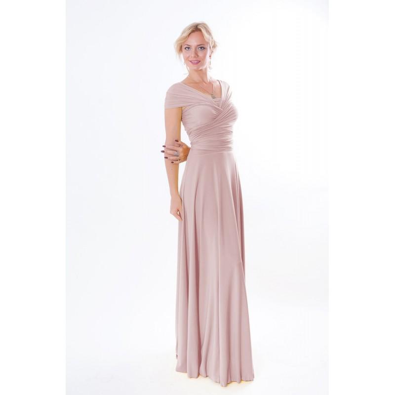 Hochzeit - Dusty pink Infinity Dress - floor length  wrap dress - Hand-made Beautiful Dresses