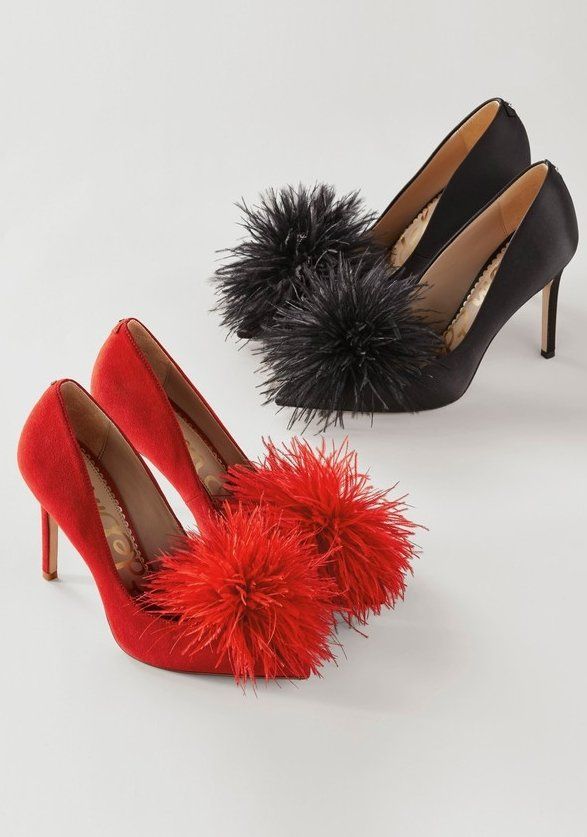 Mariage - Haide Feather Pompom Pump
