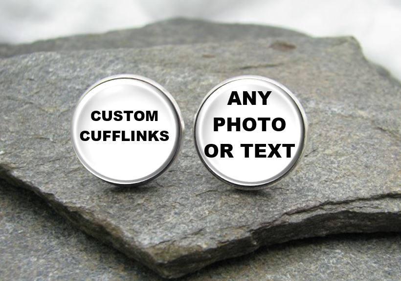 زفاف - Personalized Cufflinks, Personalized Photo Cufflinks using any image or message