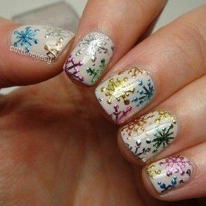 زفاف - 31 Cute Winter-Inspired Nail Art Designs