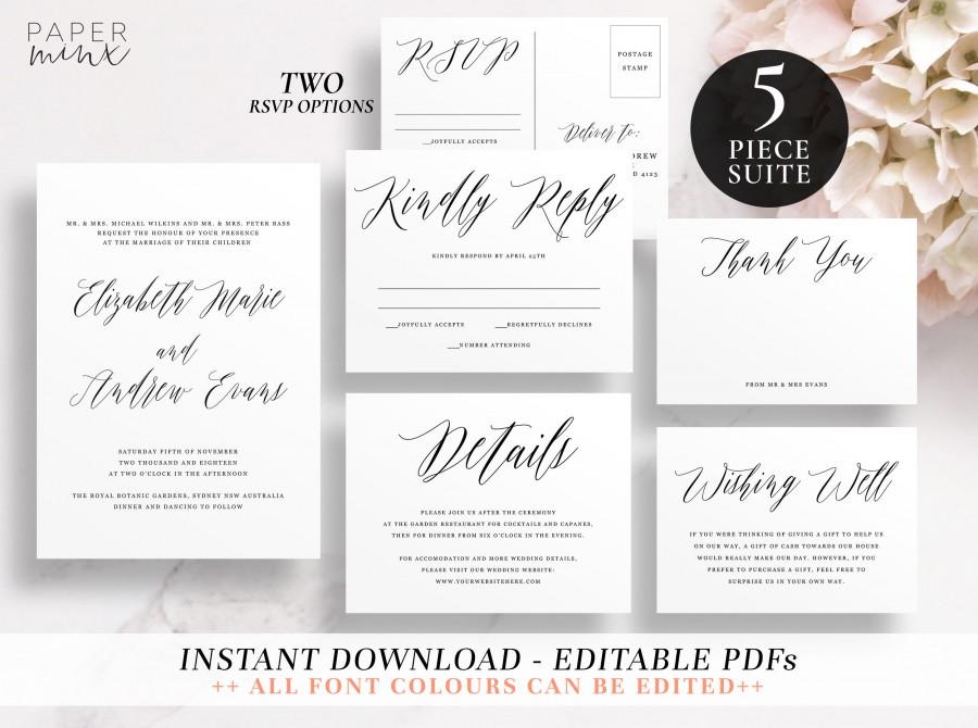 Wedding - Editable Wedding Suite Template 