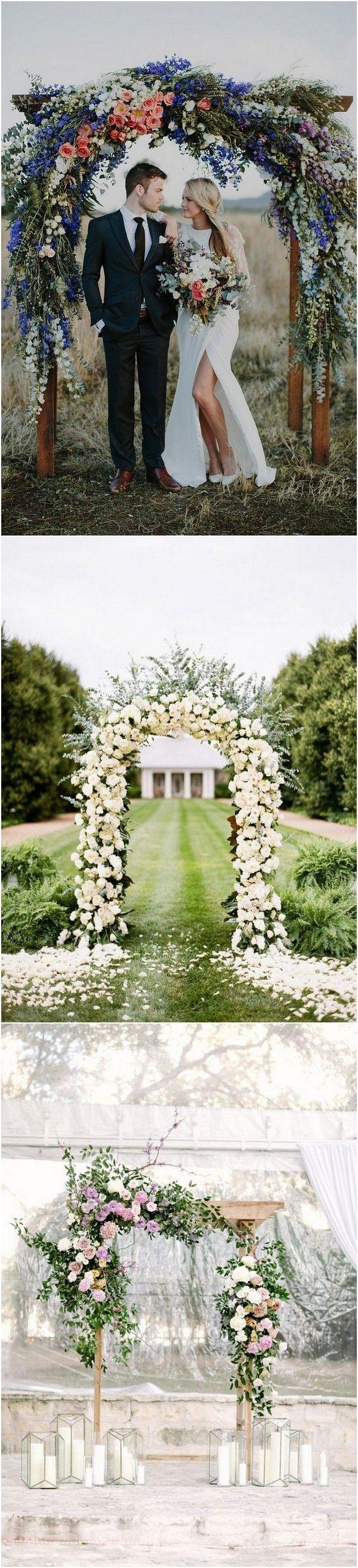 زفاف - 20 Prettiest Floral Wedding Arch Decoration Ideas