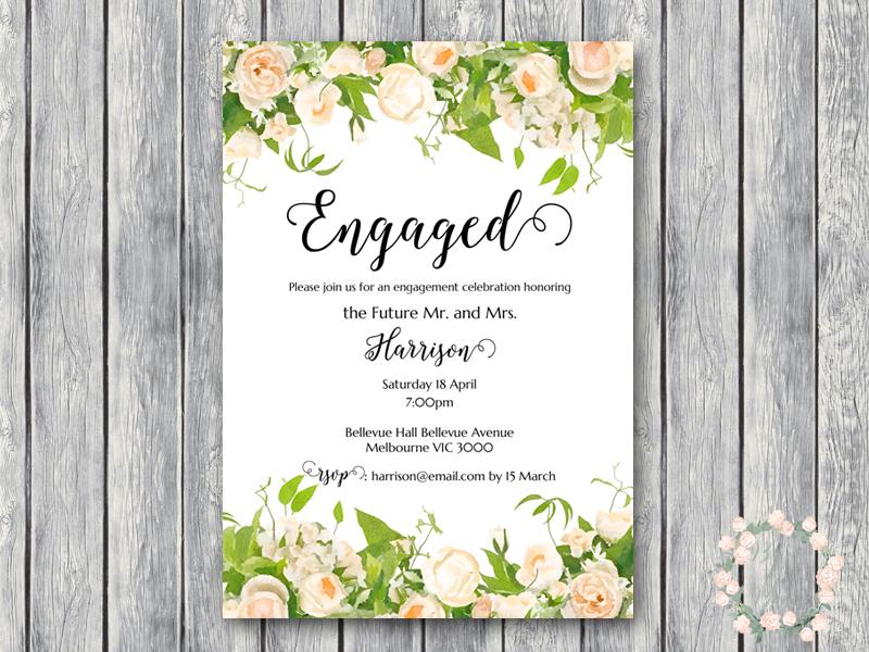 Свадьба - Engagement Party Invitation, Wedding Invitation Printable