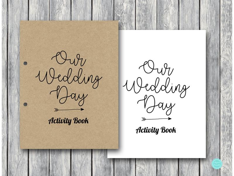 Свадьба - Wedding Kids Activity Book and Coloring, Wedding Kids Table Activities