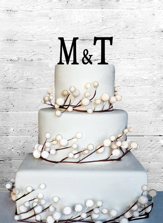 Wedding - Personalized Custom Wedding Initials Cake Topper Monogram cake topper Personalized Cake topper Acrylic Cake Topper
