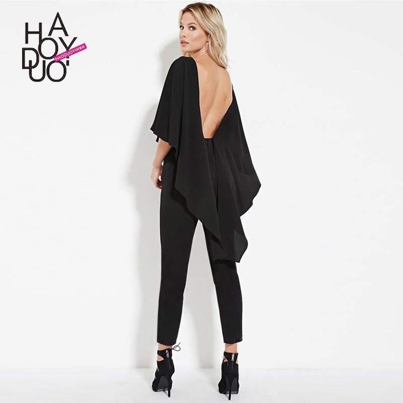زفاف - Spring/summer 2017 new show elegant Cape-sleeved dovetail Halter one-piece trousers - Bonny YZOZO Boutique Store