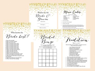 Wedding - Bridal Shower Game Printables - Bridal Shower Ideas - Themes
