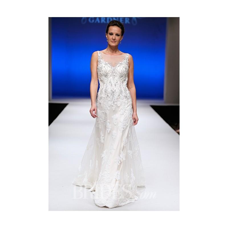 Hochzeit - Mori Lee - Fall 2015 - Style 2709 Sleeveless Lace Illusion Neckline Crystal Sheath Wedding Dress - Stunning Cheap Wedding Dresses