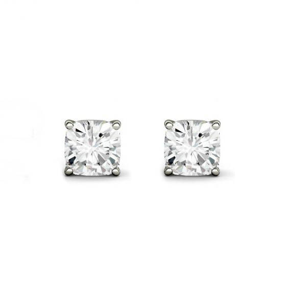 Hochzeit - Raven Fine Jewelers 2.00 Carat TW Cushion Forever One Moissanite Stud Earrings, 6mm Anniversary Gifts for Women, Fine Jewelry Gifts Custom Jewelers, Christmas - $1599.00 USD