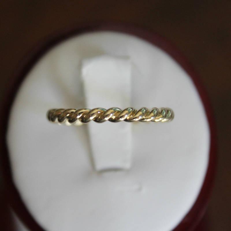 Wedding - Raven Fine Jewelers, 2.7mm Rope Twist Band Solid 14k Yellow Gold, Stackable Bands, Stacking Rings, Twisted Rope Rings, Wedding Bands, Handmade Rings, Cable Band - $320.00 USD