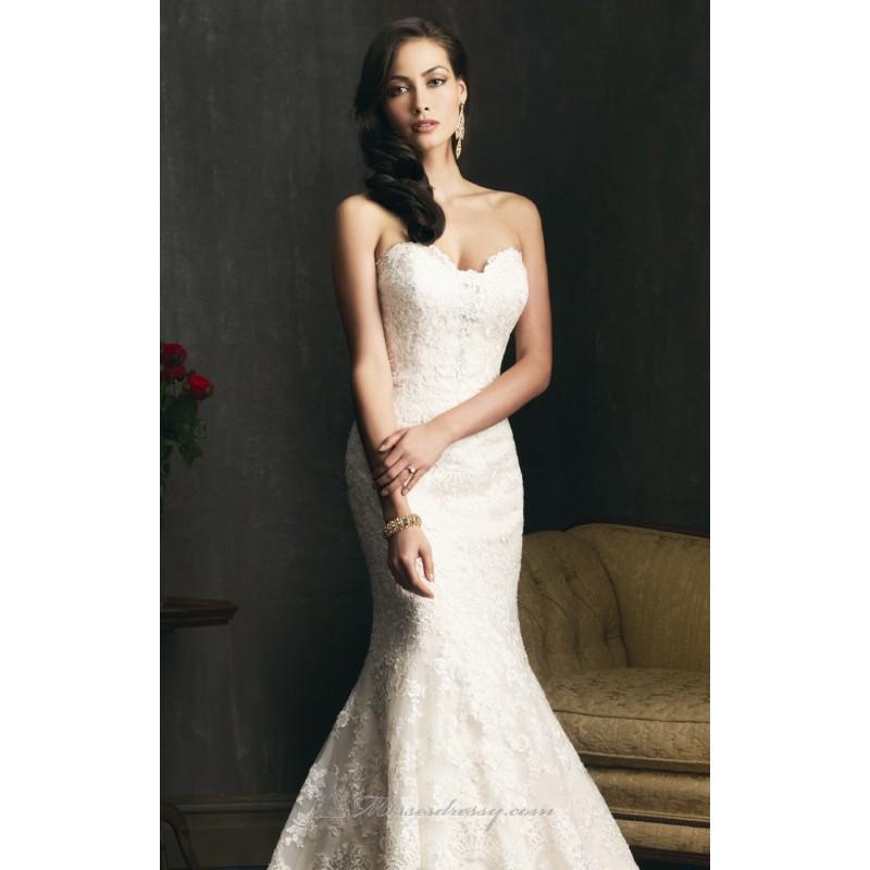 زفاف - Mermaid Lace and English Net Gown by Allure Bridals - Color Your Classy Wardrobe