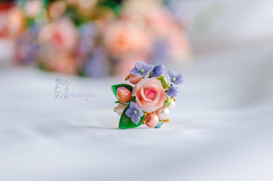 Best friend gift Bridesmaid gift Gift for her Clay jewelry Daisy ring Terracotta iebis Polymer clay ring Mom gift Flower ring