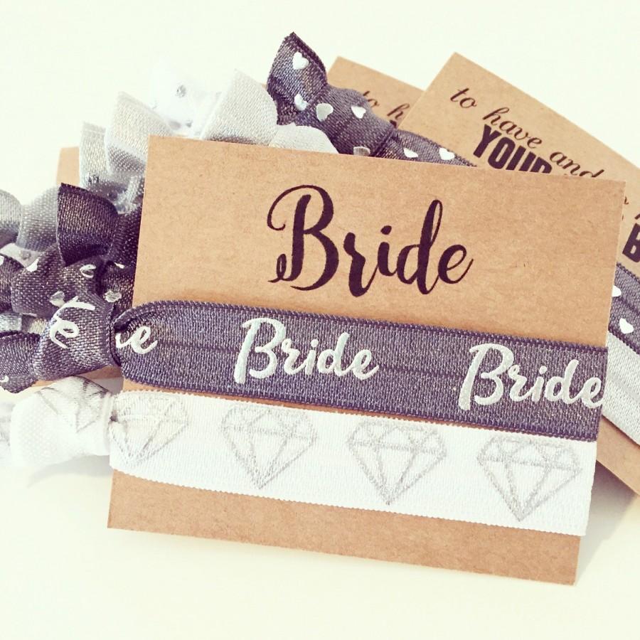 Свадьба - Silver Diamond Bride Hair Tie Gift 