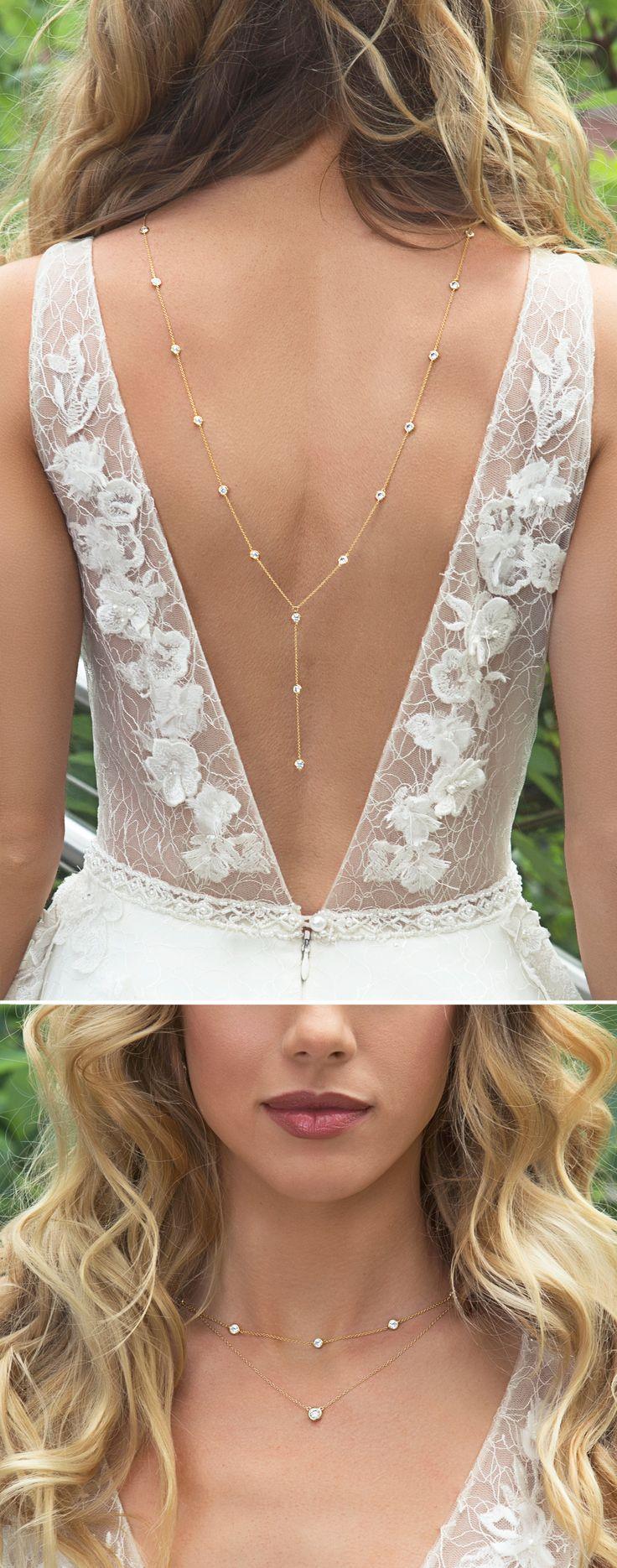 Wedding - Dakota Y Lariat Backdrop Necklace In Gold