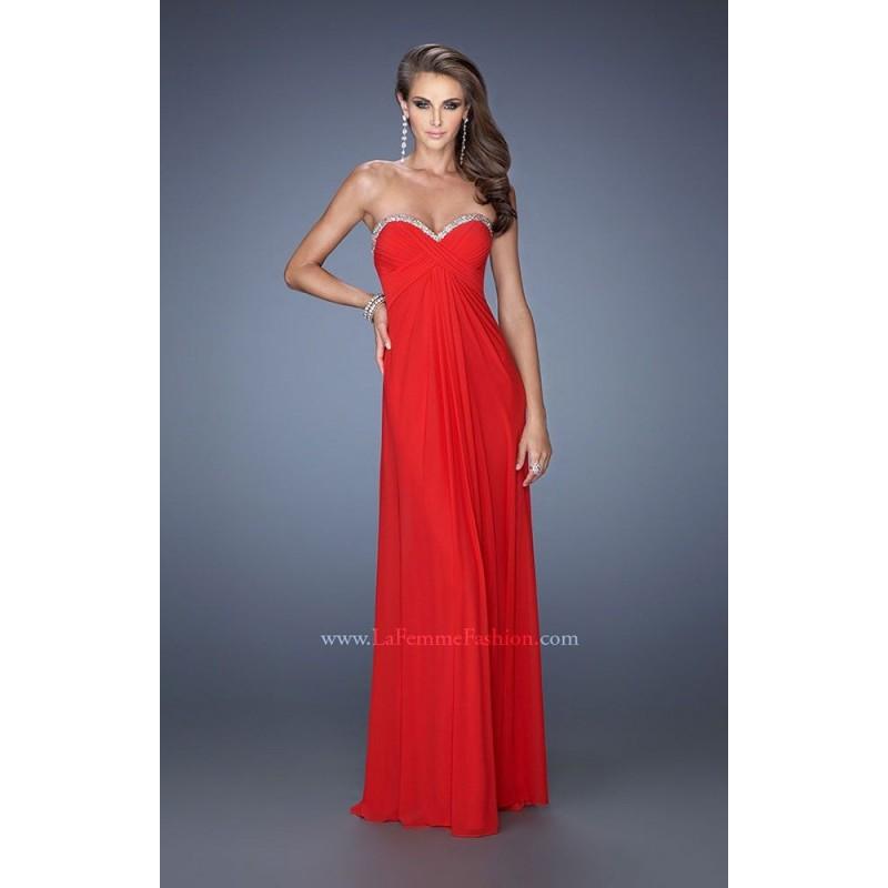 Mariage - Red La Femme 19663 - Open Back Dress - Customize Your Prom Dress