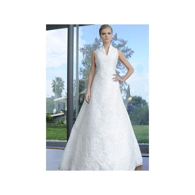Hochzeit - Vestido de novia de Peter Ziegler Modelo Frankfurt - 2014 Evasé Halter Vestido - Tienda nupcial con estilo del cordón