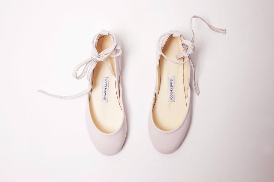 Свадьба - The Bridal Ballet Flats in Almond Blossom 