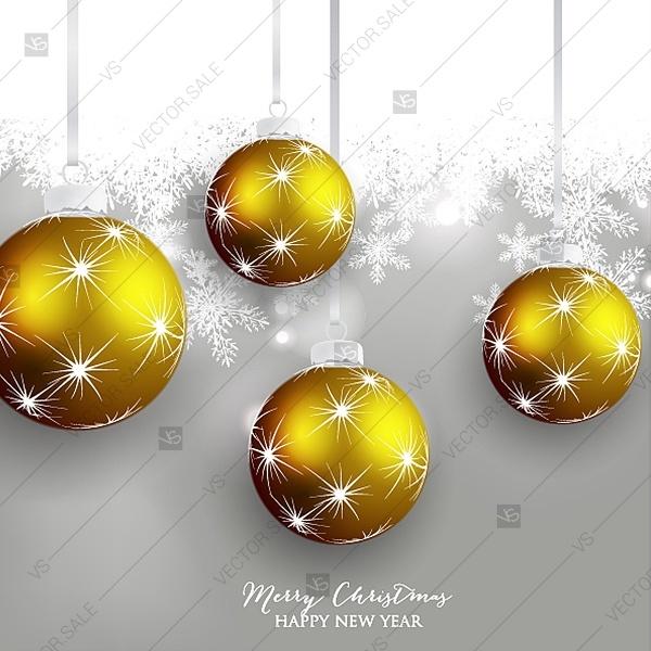 Hochzeit - Christmas Party invitation Good Cheer with balls